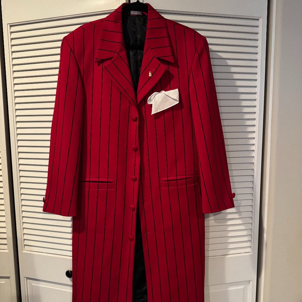 VINTAGE Red Over Coat Size 38R